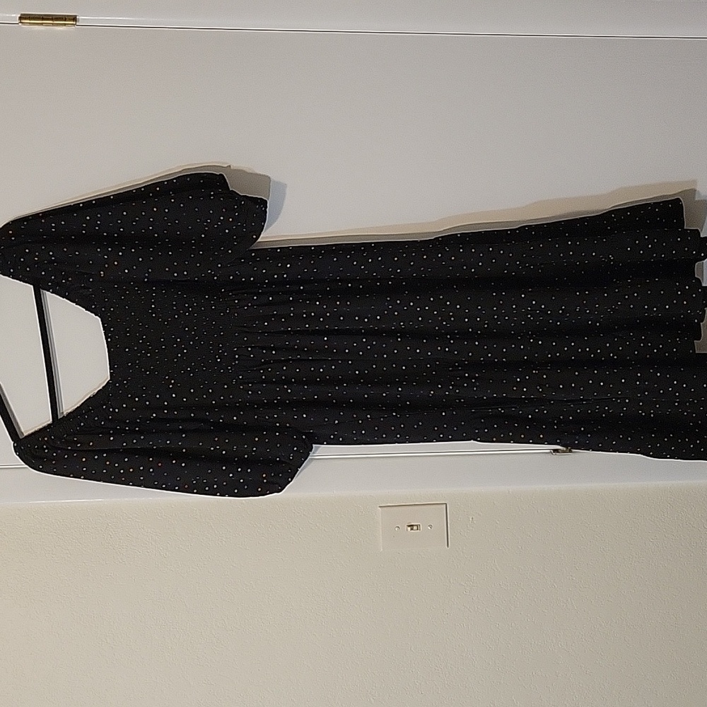City Chic Black Dress with Colorful Dots - Picture 8 of 12